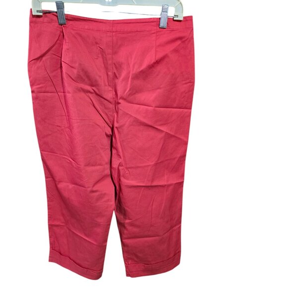 White Stag Stretch Capri's Cuffed Burnt Orange Size 12 Pockets EUC - Picture 2 of 3